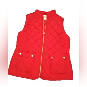 Quilted Red Womens  Vest